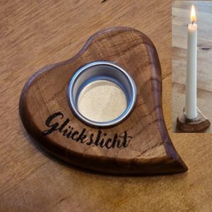 "Glückslicht" Kerzenhalter aus Eiche