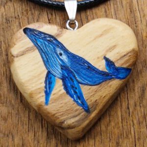 Krafttier Herzkette aus Buche "handgemalt"