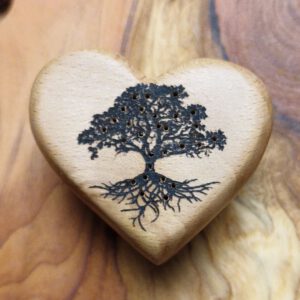 Duftherz fürs Auto mit Clip für die Lüftung"Lebensbaum" Buche